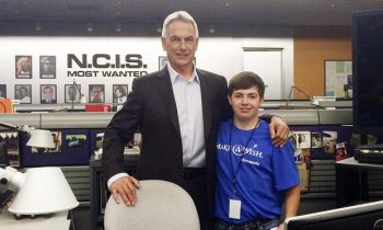 Kade Clarke visits set of NCIS Most Wanted