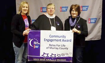 Relay For Life of Murray County Awarded Community Engagement Award at the 2017 Leadership Conference in Minneapolis on January 28th