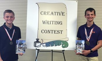 Two sixth grade students honored at 13th Annual Creating Spaces Writing Contest