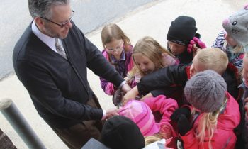 First Grade visit First National Bank