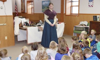 Laura Ingalls Wilder shares experiences with second grade