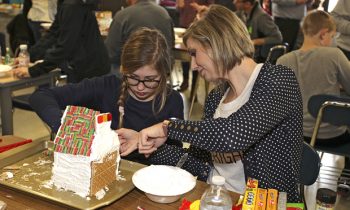 6th-grade Gingerbread House Construction