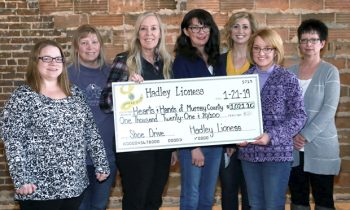 Hadley Lionesses make donation to Hearts and Hands of Murray County