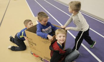 MCC Kindergarten and 1st grade celebrate National Play Day in new gymnasium